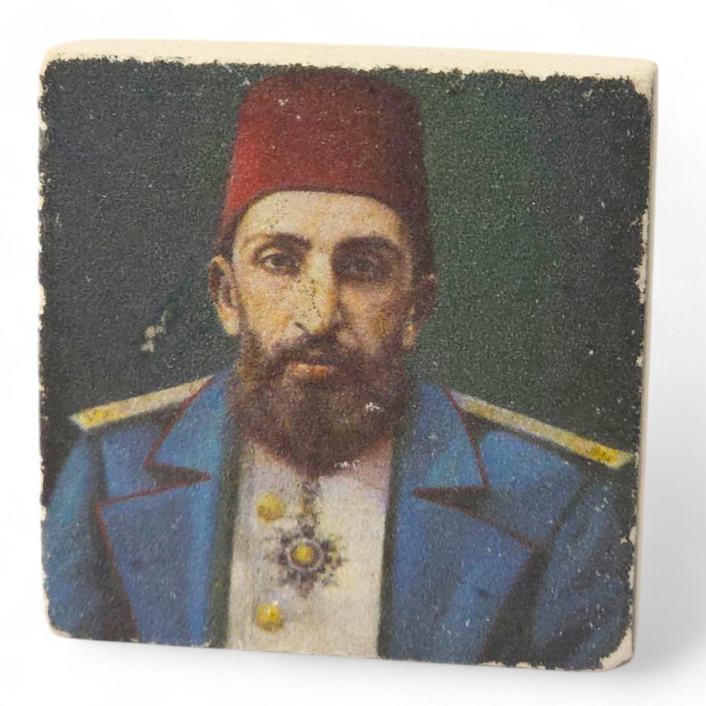 Sultan Abdul Hamid II Stone Magnet Ottoman Empire Turkey History Souvenir 2"x2"